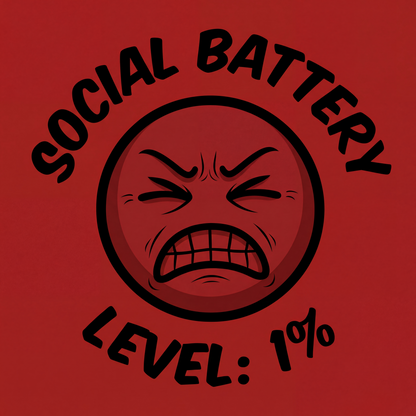Social Battery Pin Badge